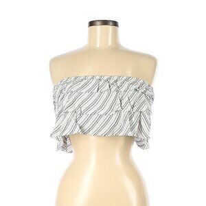 Nwot Blue Life White & Gray Tube Top Size M